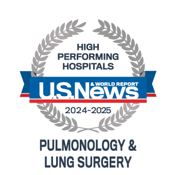 US News High Performing Pulmonology and Lung Surgery award #14